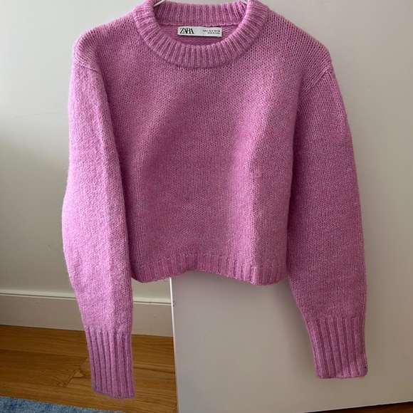 Zara cropped pink sweater - Picture 2 of 6